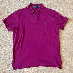 Men’s Size L Short Sleeve Polo Shirt - Pink